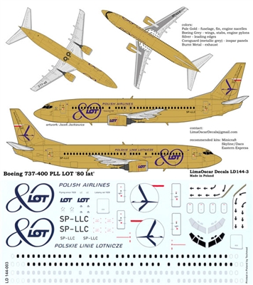 1:144 LOT Polish '80th Anniversary' Boeing 737-400