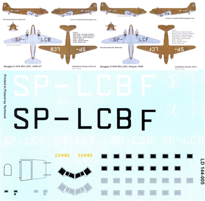 1:144 LOT Polish (olive drab cs) Douglas DC-3