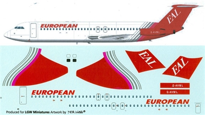 1:144 European Aviation (red cs) BAC 1-11-500