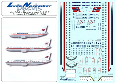 1:144 Braathens SAFE Boeing 737-400 / -500