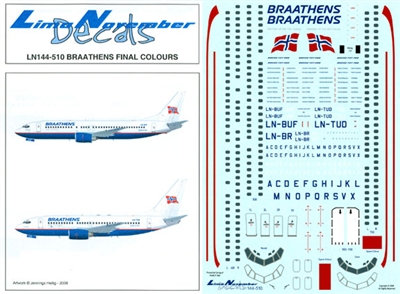 1:144 Braathens (final cs) Boeing 737-400, -500, -700