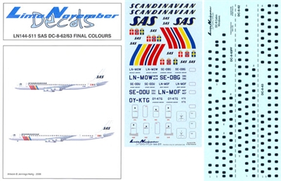 1:144 SAS Douglas DC-8-62/-63