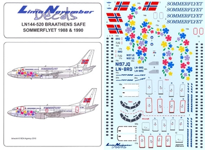 1:144 Braathens 'Sommerflyet' Boeing 737-200 / -500