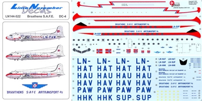 1:144 Braathens SAFE Douglas DC-4