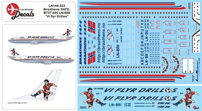 1:144 Braathens SAFE 'Vi flyr Drillos' Boeing 737-400