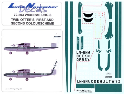 1:72 Wideroe DHC-6 Twin Otter (schemes 1 & 2)