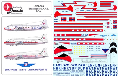 1:72 Braathens SAFE Douglas DC-4
