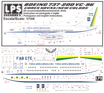 1:144 F.A. Brazilia (Brazilian Air Force)  Boeing 737-200