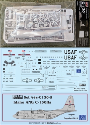 1:144 Minicraft Lockheed C.130A/E/H/J Hercules Kit + DRAW USAF Idaho ANG Decal