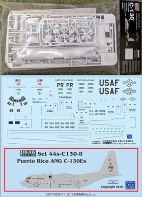 1:144 Minicraft Lockheed C.130A/E/H/J Hercules Kit + DRAW USAF Puerto Rico ANG Decal
