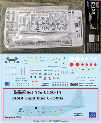 1:144 Minicraft Lockheed C.130A/E/H/J Hercules Kit + DRAW JASDF (blue cs)  C.130H Hercules Decal