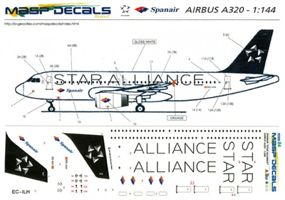 1:200 Spannair 'Star Alliance' A.320