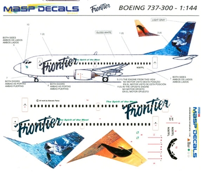1:144 Frontier Boeing 737-300 'Dolphin'