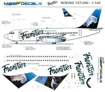 1:144 Frontier Boeing 737-200 'Ram'