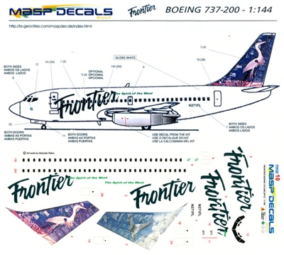 1:144 Frontier Boeing 737-200 'Heron & Duck'