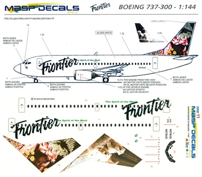 1:144 Frontier Boeing 737-300 'Fox & Bear Cubs'