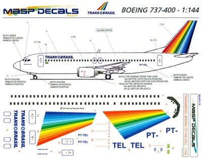 1:144 Trans Brazil Boeing 737-400