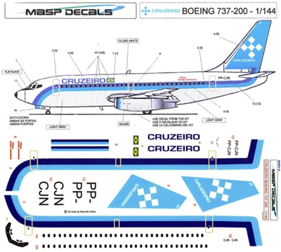 1:144 Cruzeiro (o/c) Boeing 737-200