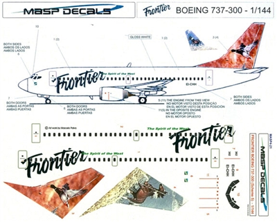 1:144 Frontier Boeing 737-300 'Stallion & Mallard'