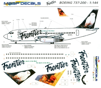 1:144 Frontier Boeing 737-300 'Owl & Deer'