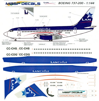1:144 Lan Chile Boeing 737-200