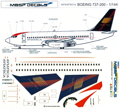 1:144 Aviateca / TACA Boeing 737-200