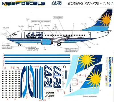 1:144 LAPA Boeing 737-700