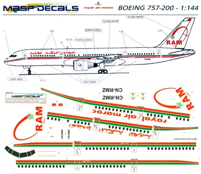 1:144 Royal Air Maroc Boeing 757-200