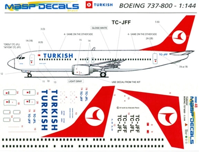 1:144 Turkish Boeing 737-300