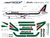 1:144 Alitalia Airbus A.319, A.320, A.321