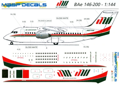 1:144 Air Wisconsin Bae 146-200