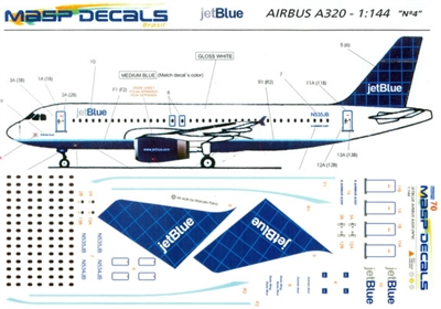 1:144 JetBlue 'Bada Bing Bada Blue' Airbus A.320