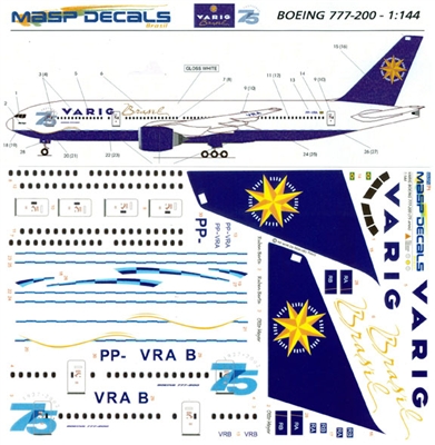 1:144 Varig '75 Anniversary' B777-200