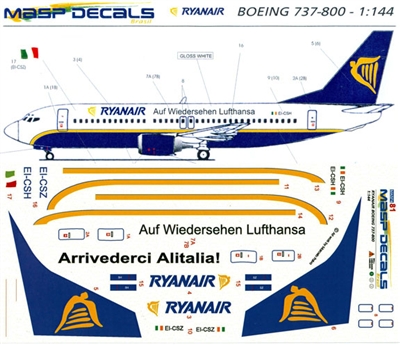 1:144 Ryanair Boeing 737-800