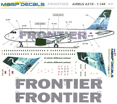 1:144 Frontier Airbus A.319 'Great Egret'