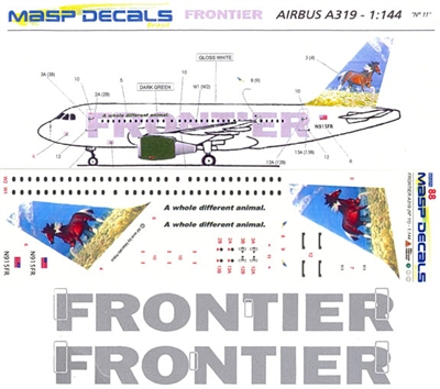 1:144 Frontier Airbus A.319 'Mustang' *Sold Out*