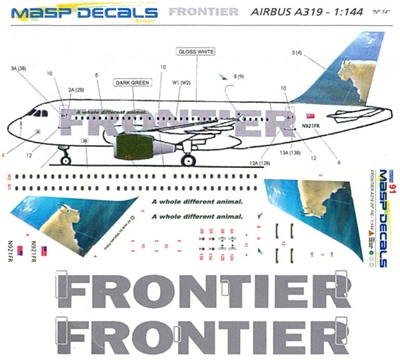 1:144 Frontier Airbus A.319 'Mountain Goat'