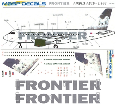 1:144 Frontier Airbus A.319 'Polar Bear Cubs'
