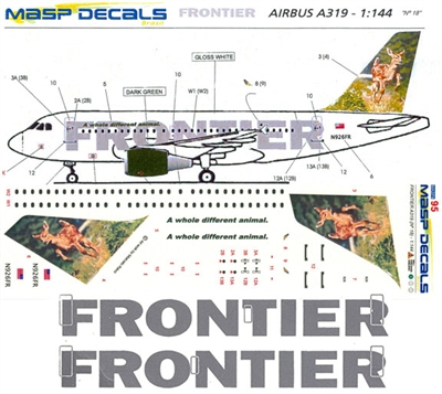 1:144 Frontier Airbus A.319 'Black Tail Deer Fawn'