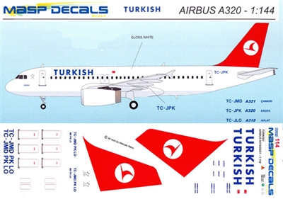 1:144 Turkish Airlines Airbus A.320