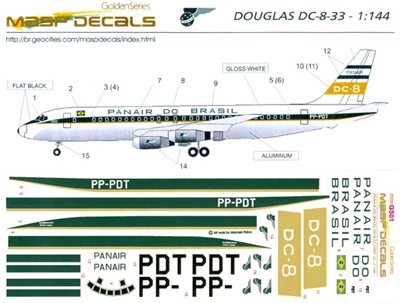 1:144 Panair do Brasil DC-8