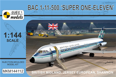 1:144 BAC 1-11-500, British Midland, Jersey European, Shannon