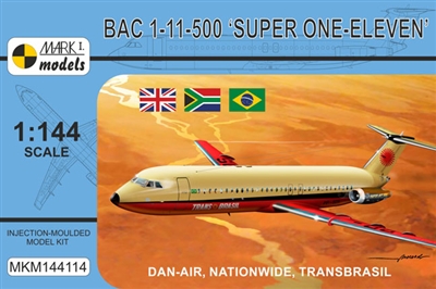 1:144 BAC 1-11-500, Dan Air, Nationwide, Trans Brasil