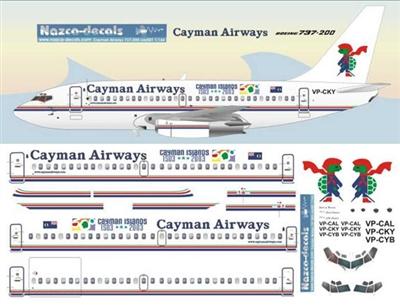 1:144 Cayman Airways Boeing 737-200