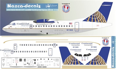 1:144 Continental Express ATR.42 (blue/gold cs)