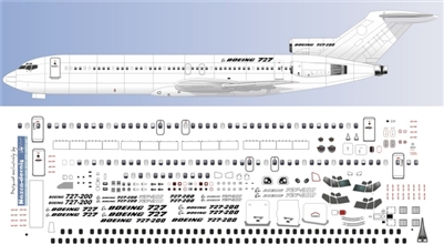 1:144 Detail Set, Boeing 727-200