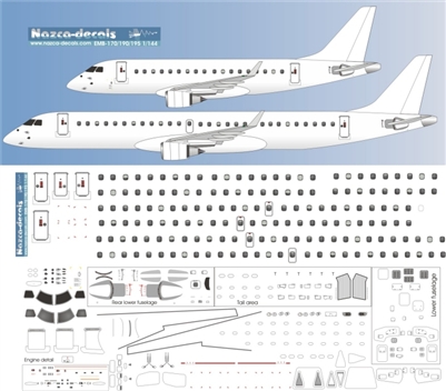 1:144 Detail Set, Embraer 170, 175, 190,195