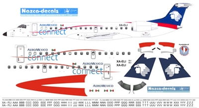 1:144 AeroMexico Connect Embraer 145