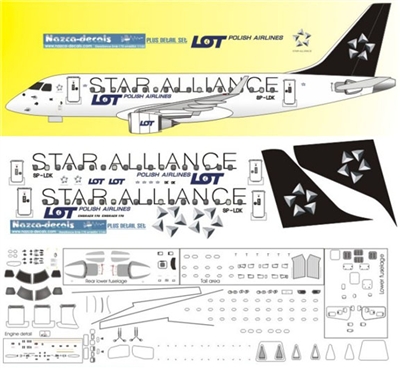 1:144 LOT Polish 'Star Alliance' Embraer 170