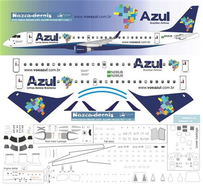 1:144 Azul Embraer 190